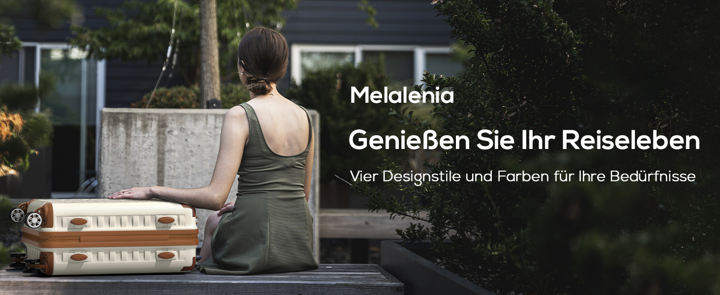 Набір валіз Melalenia 3 в 1 з жорстким корпусом, легкий, для подорожей. Валіза-тролей, набір ручної поклажі з TSA замком та 4 колесами (білий).