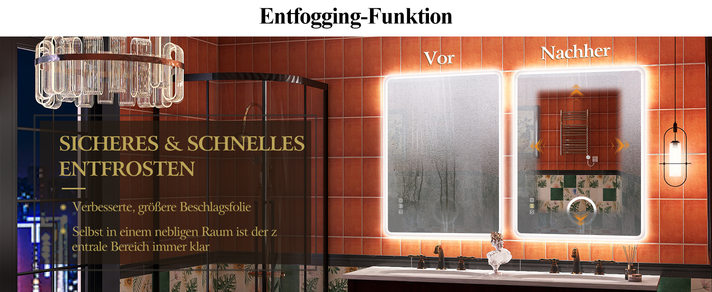 Дзеркало для ванної кімнати S'bagno з підсвічуванням 80x60 см, LED, Bluetooth, 5x збільшення, протитуманне покриття, 3 кольори, регулювання яскравості, пам'ять налаштувань, загартоване скло, IP44, водонепроникність, горизонтальна/вертикальна установка, M66