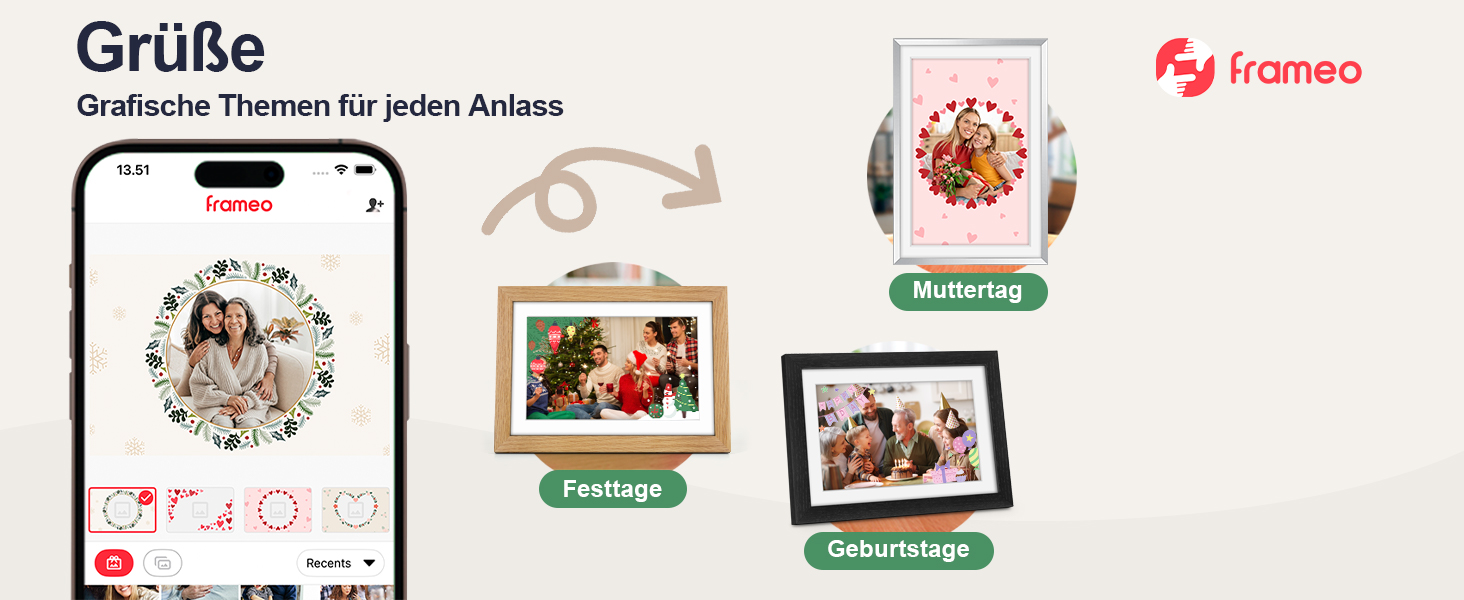 Цифровий фоторамка з дерева, Wi-Fi, 32GB, 10.1