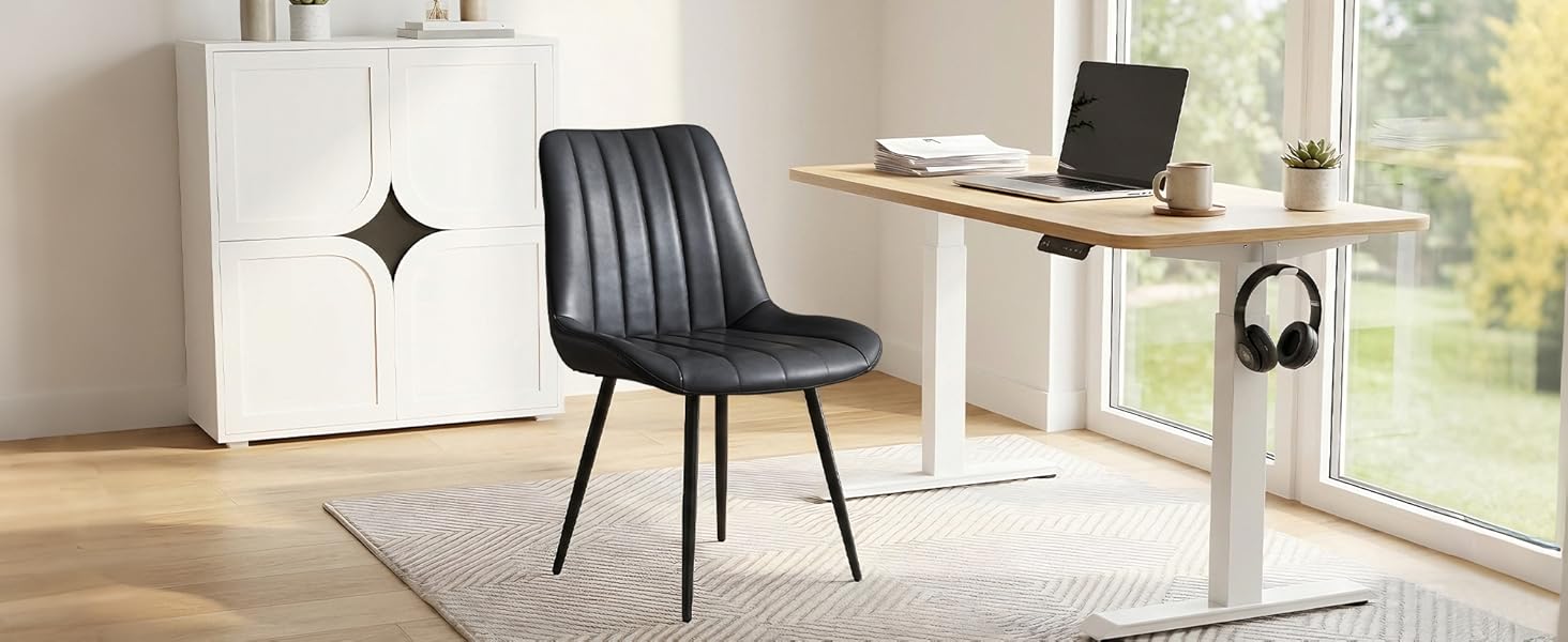 Набір обідніх стільців CLIPOP - 4 шт. з штучної шкіри, зелені, для кухні та вітальні