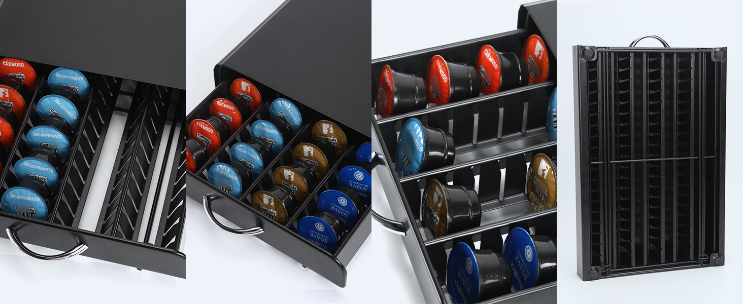 Тримач для капсул кави Cafissimo, металевий, чорний (40 капсул)