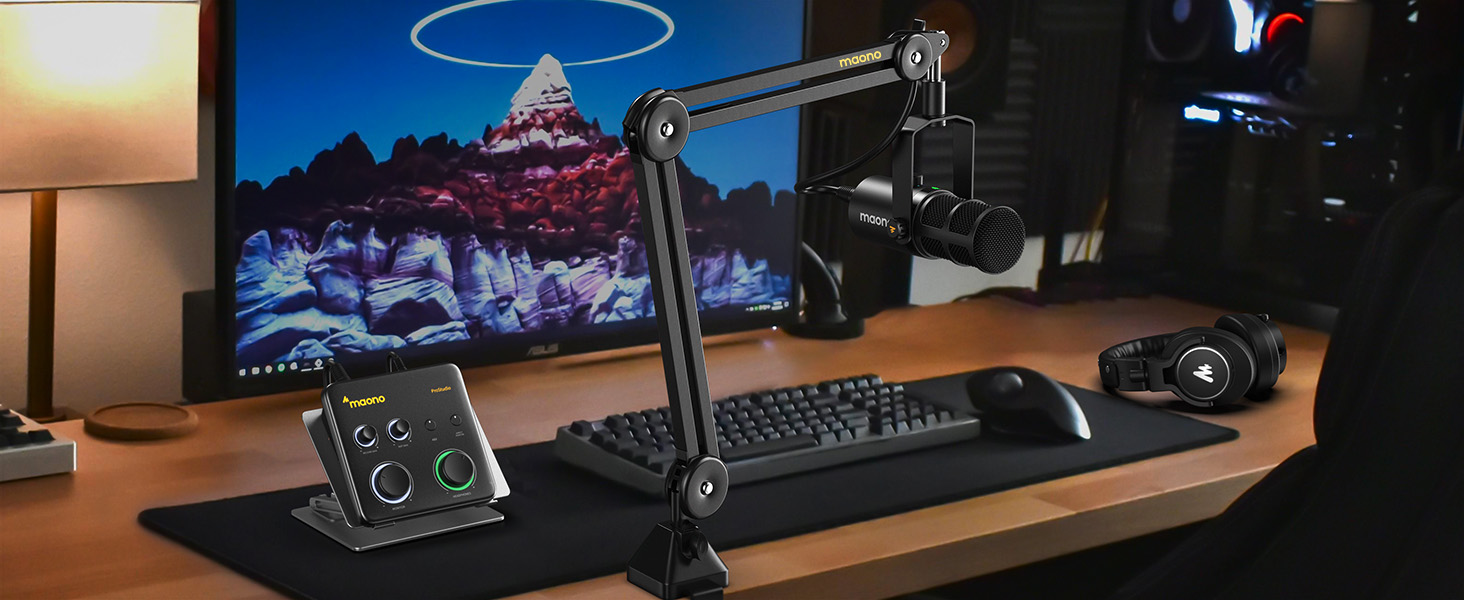 Мікрофонна стійка MAONO BA37, регульована, з адаптером 3/8