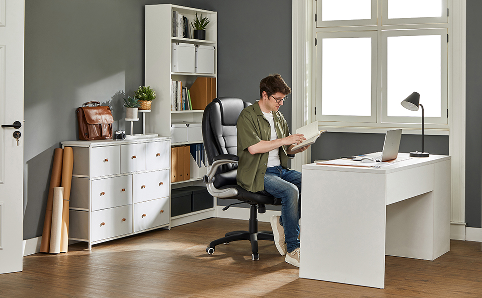 Крісло для керівника з оббивкою зі штучної шкіри за замовчуванням