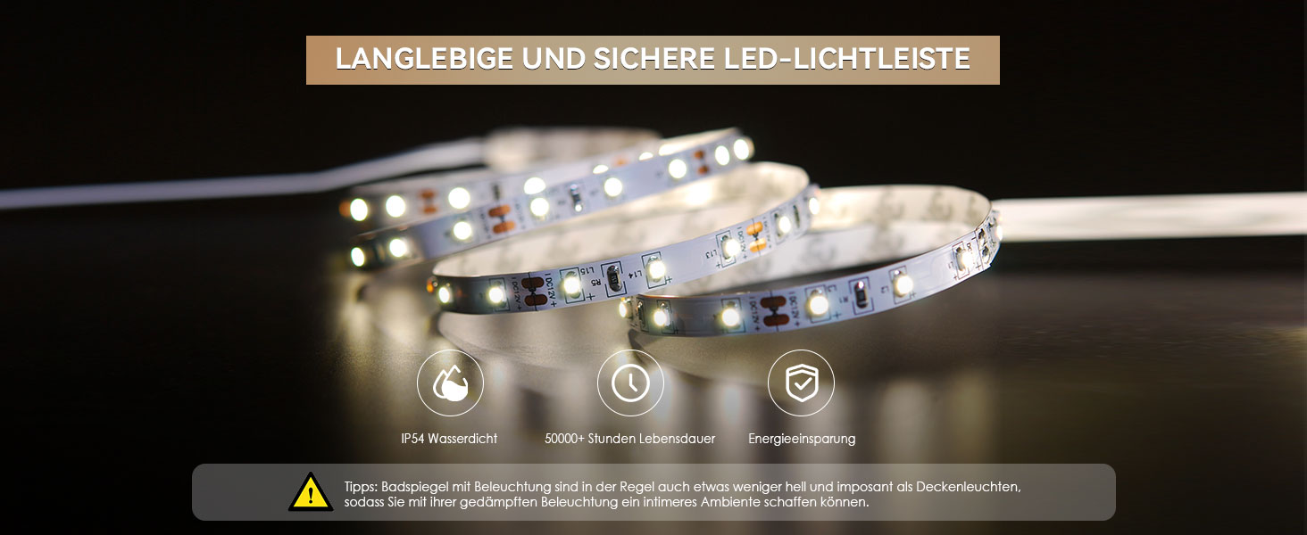 Дзеркало для ванної кімнати Dripex круглої форми з підсвічуванням LED, сенсорне керування, регулювання яскравості, 3 кольори світла, запобігання запотіванню, 50x50 см