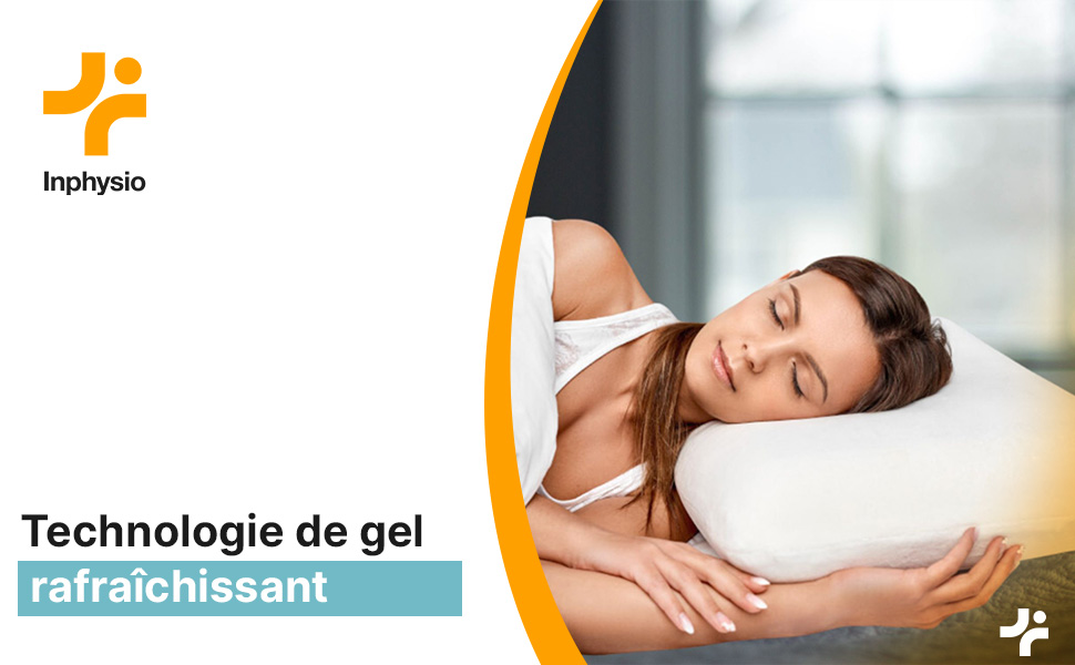 М'яка дитяча подушка Inphysio з Memory Foam - бамбукова тканина, гіпоалергенна - для комфортного сну - ергономічна подушка для шиї - 50 x 30 x 5,5 см (Білий - Comfort Gel)