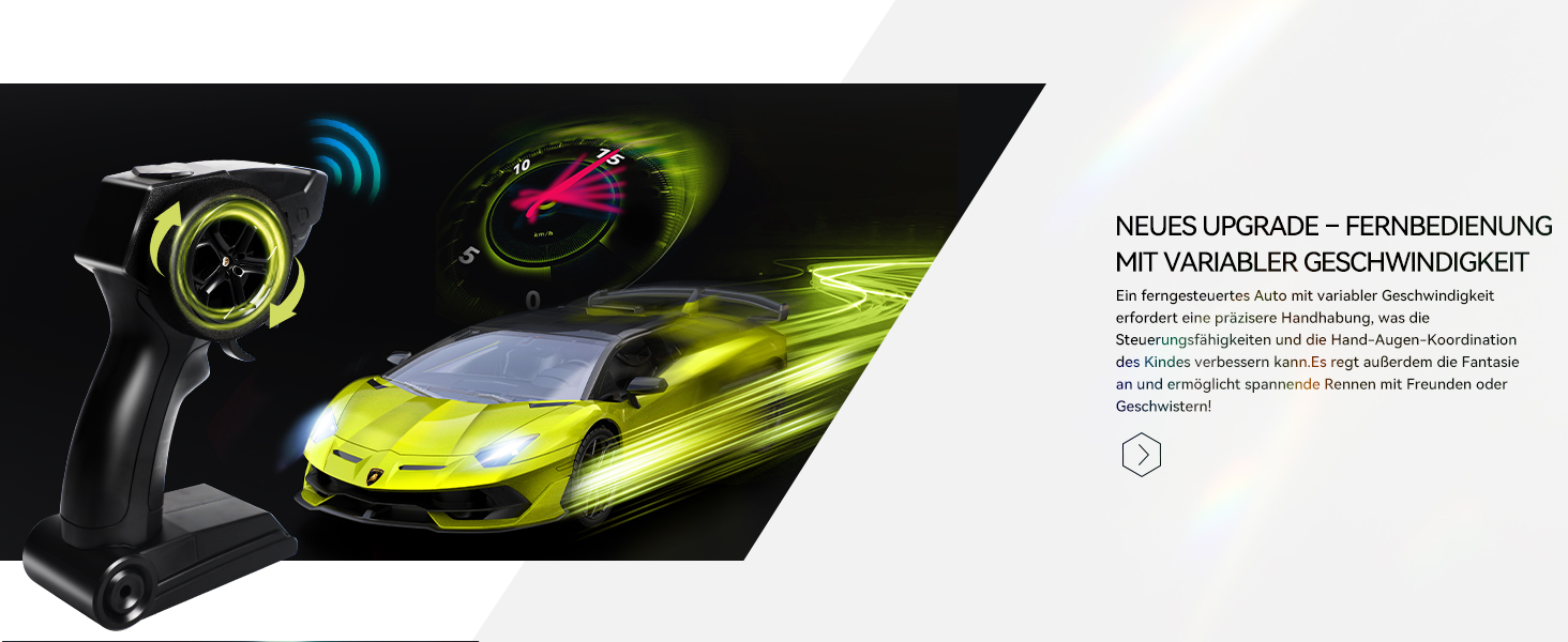 Радіокерований автомобіль Lamborghini 2.4GHz, офіційна ліцензія, зелений колір - іграшка для хлопчиків та дівчаток, подарунок на день народження