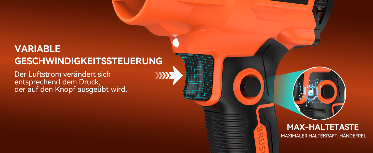 Акумуляторний повітродувач Bravolu 21V, 210 км/год, 4.0 Ah, 6 швидкостей (5200mAh)