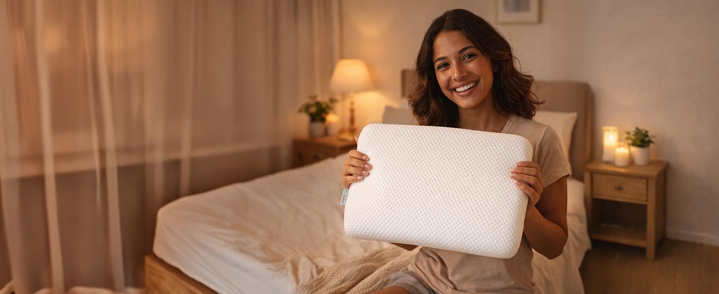 Ортопедична подушка OrthoDual з Dual Memory Foam для підтримки шиї та профілактики болю, 60x35x9,5 см