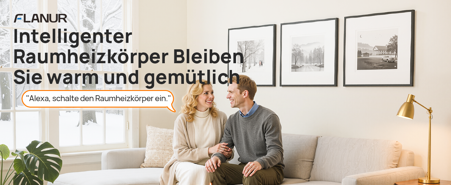 Електричний обігрівач 1500W з PTC-керамічним нагрівачем, портативний з термостатом та ECO-режимом, 4 режими, цифровий дисплей, таймер 12 годин, тихий (35dB), чорний (40cm)