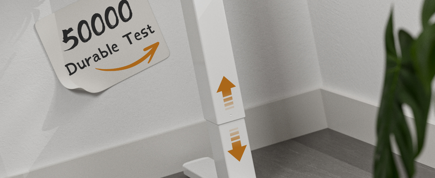 Електричний регульований стіл 120x60 см з пам'яттю, для офісу та дому. Комп'ютерний стіл з кабелеуправлінням та гачками, білий.