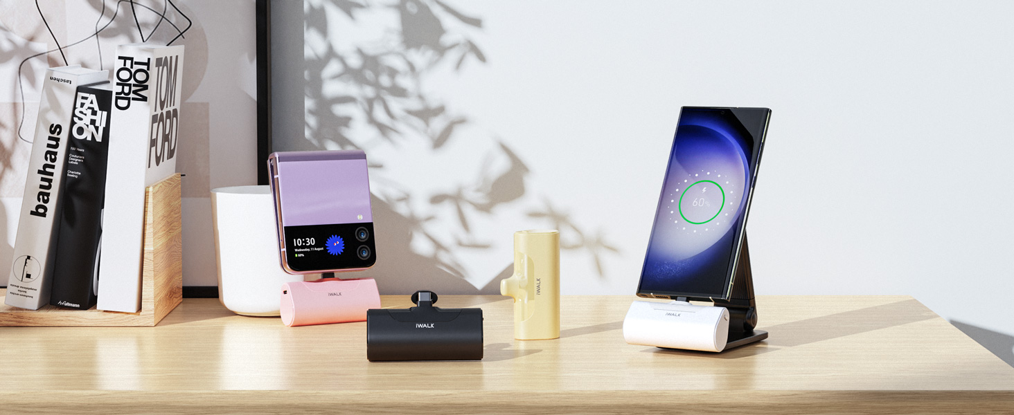 МАг USB-C 20 Вт з швидкою зарядкою, сумісний з iPhone/Galaxy/Huawei, рожевий, 4500