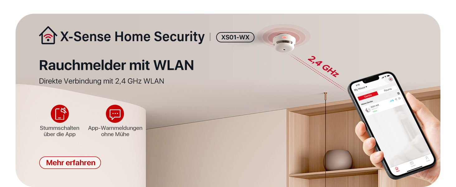 X-Sense Детектор диму та CO з Wi-Fi, 2-в-1, SC06-WX, 1 шт.