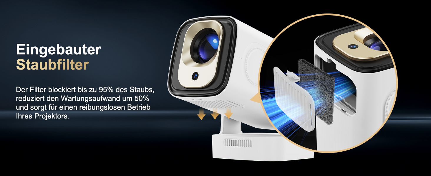 Magcubic HY310 Міні проектор 4K з автофокусом, Android, WiFi 6, BT 5.4, 180° поворот, портативний, 5W динамік, 2025