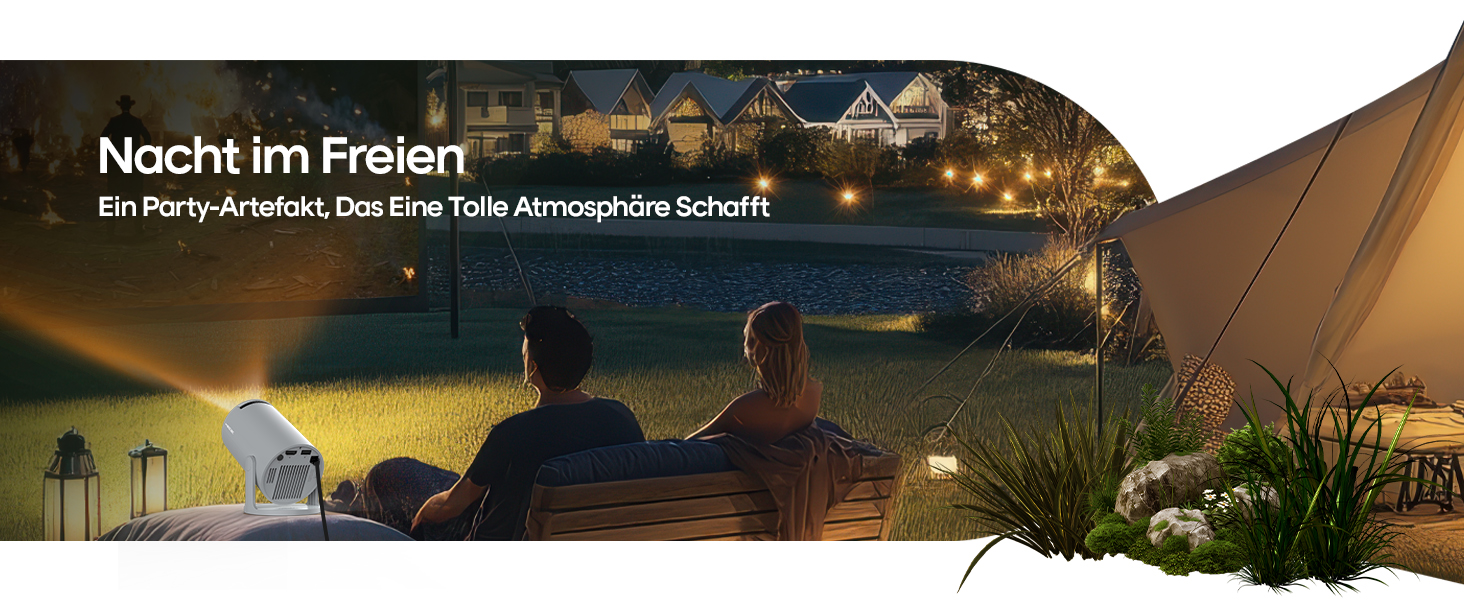 Портативний проєктор Mini Beamer 4K з Android 11: Smart, електричний фокус, WiFi 6, BT 5.0, Full HD 1080P, 260ANSI, корекція трапеції, 5W динамік (сірий)