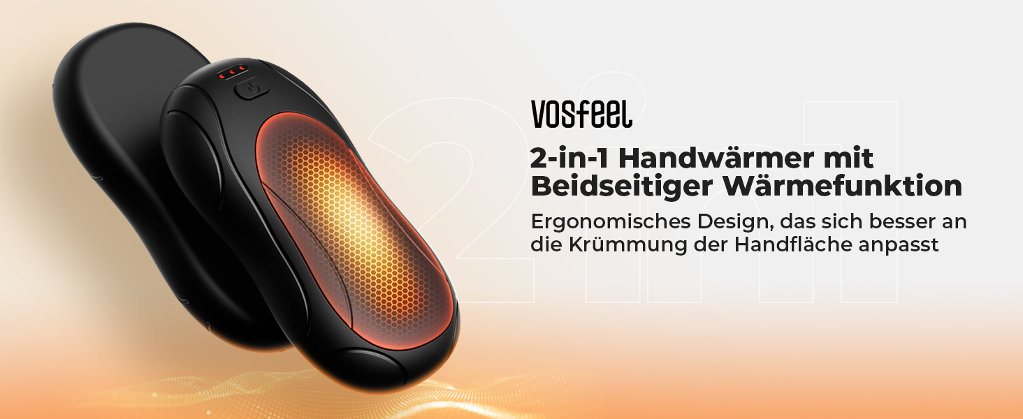 Електричні грілки для рук 2 шт. з магнітним кріпленням, 6000mAh, 3 режими нагріву, USB-зарядка, для кемпінгу, подорожей, офісу, чорний, 11.2*2.35*14 см
