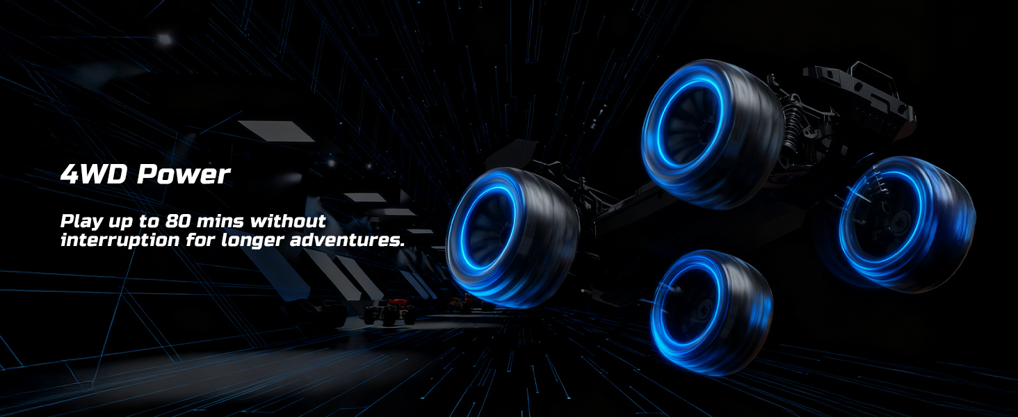 Радіокерований позашляховик DEERC 9205E 1:10 48 км/год 4WD з двома акумуляторами - іграшка для дітей та дорослих