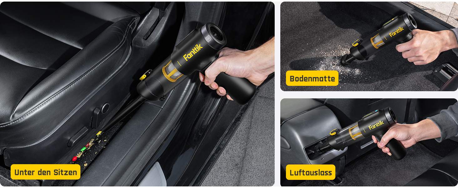 Бездротовий автомобільний пилосос Fanttik Slim V10 Mix 4-в-1, потужність 16 кПа, з LED-дисплеєм та функцією обдуву для авто, офісу та клавіатур