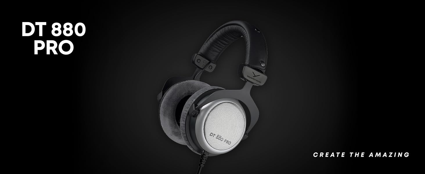 Накладні навушники beyerdynamic DT 880 PRO, напіввідкриті, дротові