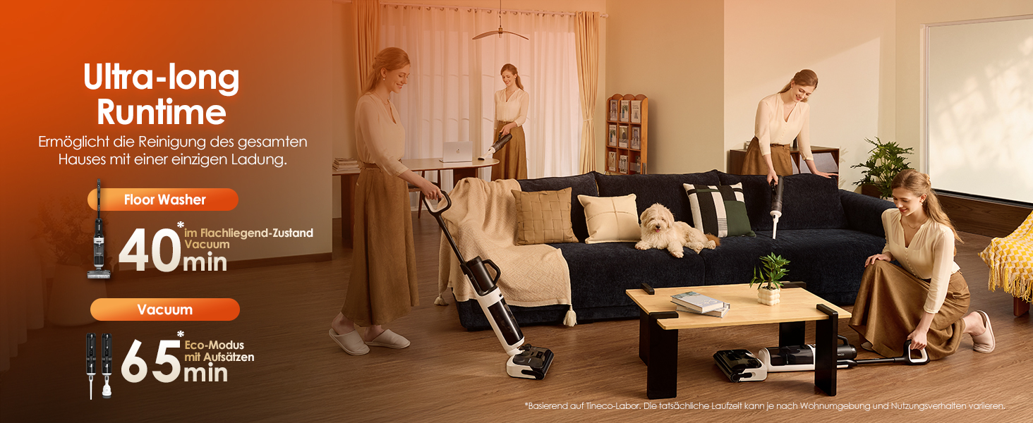 Tineco FLOOR ONE Switch S6 Stretch Breeze: 2-в-1 пилосос для сухого та вологого прибирання з функцією самоочищення та тривалістю роботи 60 хв