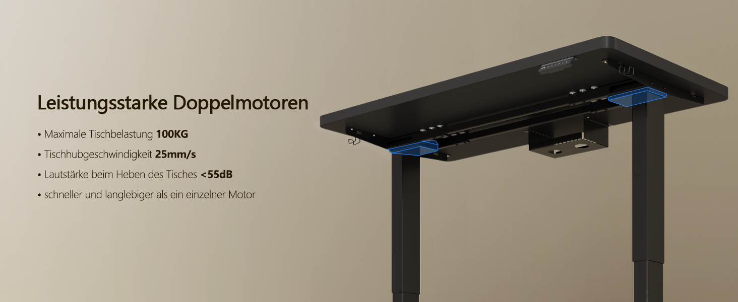 Регульований стіл, 180x80 см, електричний стоячий стіл з подвійним мотором, сенсорна панель, USB-A, організація кабелів, стільниця 25 мм, ергономічний офісний стіл, білий