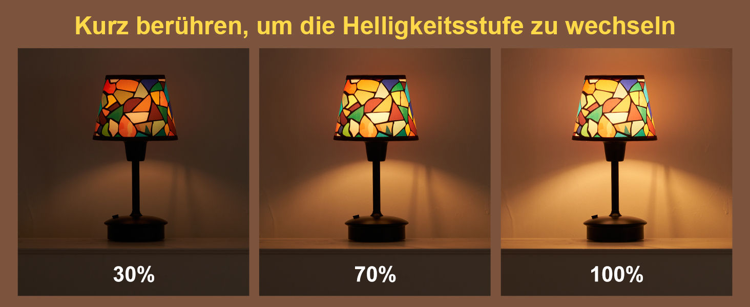 2 шт. Бездротові настільні лампи для обіднього столу з акумулятором 5200mAh, сенсорне регулювання яскравості, портативні лампи для ресторану, вітальні, спальні, бару, їдальні, нічники (багатобарвні, 2 шт.)