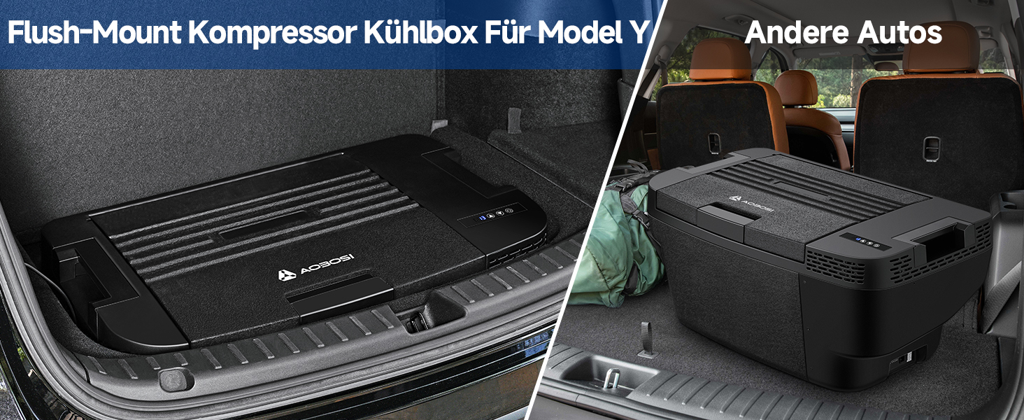 Компактний компресорний холодильник AAOBOSI 35L з Wi-Fi, USB, 12/24/240V для авто, кемпінгу та подорожей