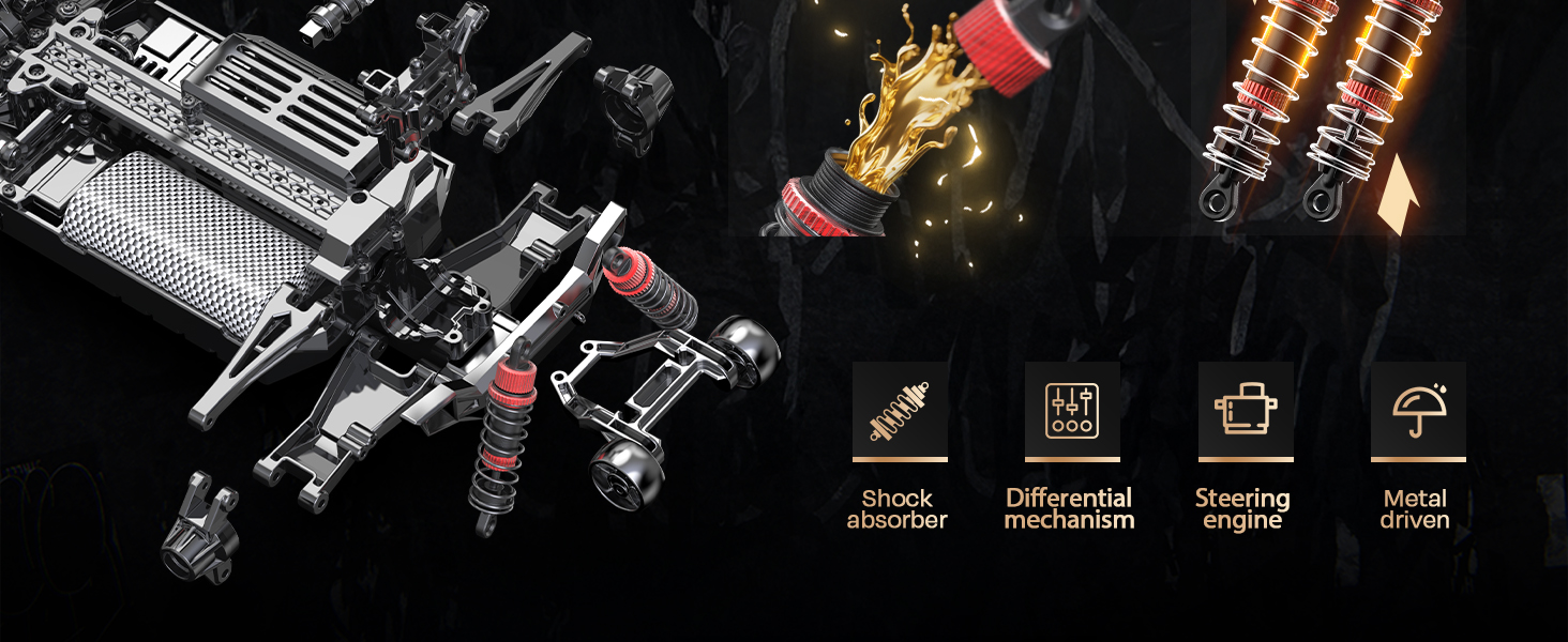 Радіокерований позашляховик DEERC 9309E 1:16 4WD 40 км/год, електричний монстр-трак для дорослих та дітей, водонепроникний, з 2 акумуляторами