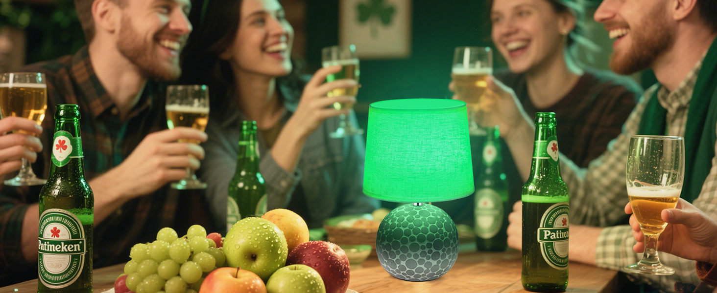 EGOBASIC LED-лампа настільна керамічна акумуляторна з пультом, бездротова, з таймером, регульована яскравість, 12 кольорів RGB, для вітальні, спальні, їдальні (вінтажний цоколь)