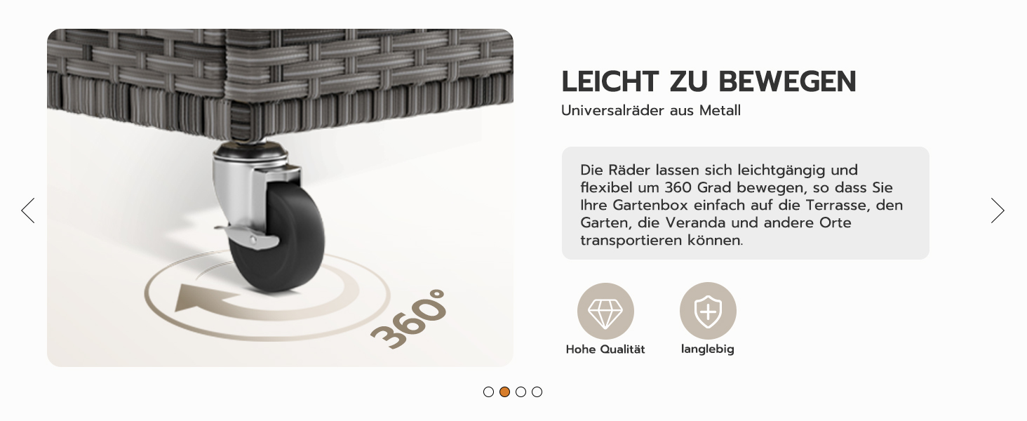 Скриня для подушок садових Polyrattan Amopatio 480л, водонепроникна, з роликами та газліфтом, сіра