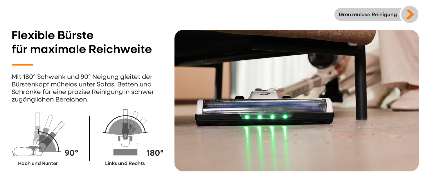 Акумуляторний пилосос ElecKeys 48000 Па, 580 Вт, 65 хв з LED дисплеєм, для підлоги, килимів та шерсті тварин, білий