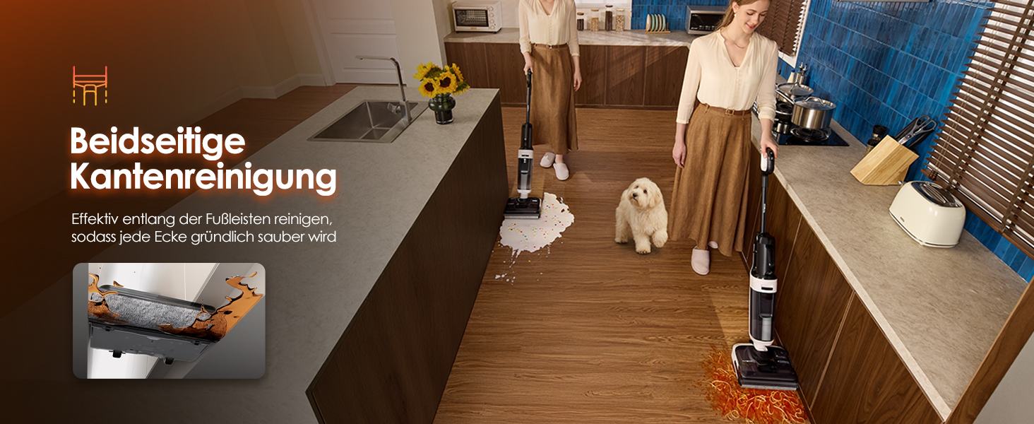 Tineco FLOOR ONE Switch S6 Stretch Breeze: 2-в-1 пилосос для сухого та вологого прибирання з функцією самоочищення та тривалістю роботи 60 хв
