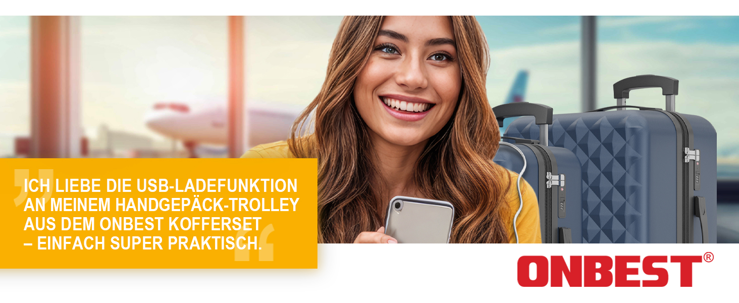 Набір валіз Onbest Premium 4-в-1 з жорстким корпусом, TSA-замком та USB-портом. В комплекті: ваги, ремені, адресники, тримач для напоїв, чохол для взуття та чотири чохли від пилу. Рожевий колір.