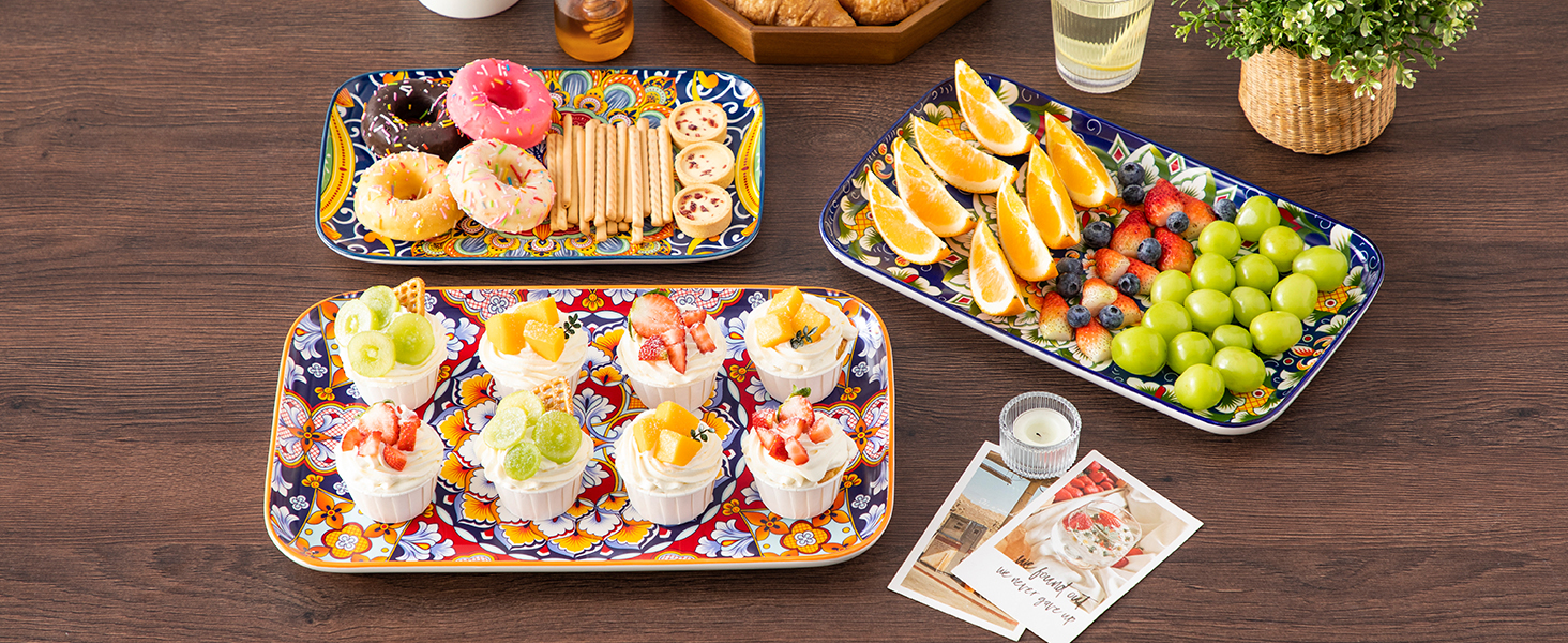 Набір посуду SIMI 18 предметів для 6 осіб, порцеляна, богемський стиль