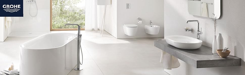 Змішувач для ванни Grohe BauEdge, хром, з перемикачем душ/ванна, 23334000