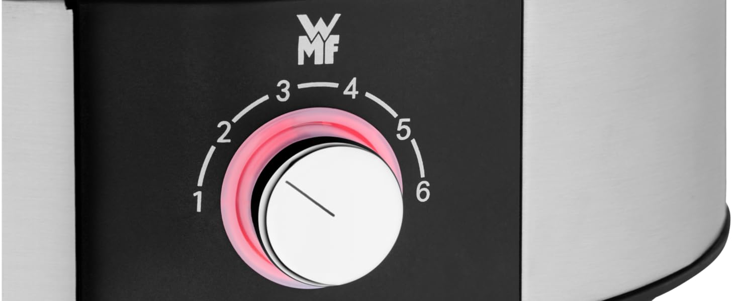 Електричний набір для фондю WMF Lono на 8 осіб: регулювання температури, індукційний горщик 1.2л, з нержавіючої сталі, з тримачем для виделок