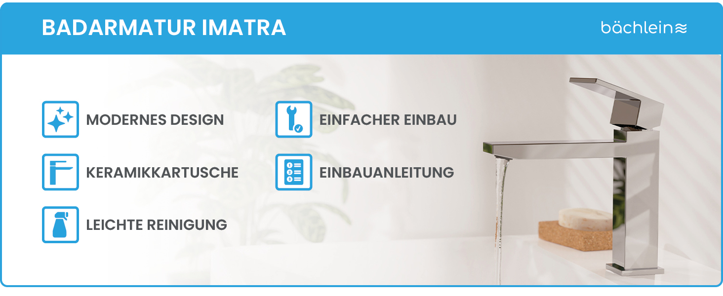 Змішувач для ванної кімнати Bächlein Imatra - хром, однорідний дизайн