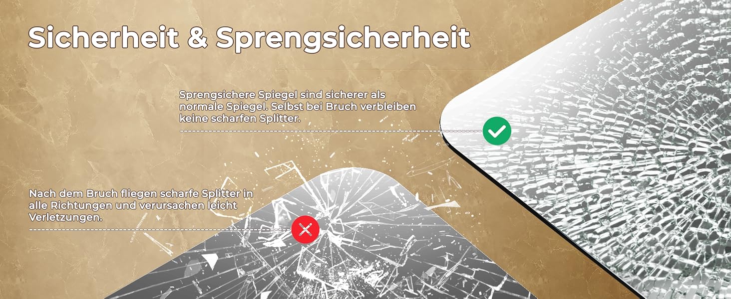 Дзеркало для ванної кімнати LOMIKEN з підсвічуванням, 60 x 50 x 3,5 см, LED, 6400K, холодний білий, енергозбереження, вертикальне/горизонтальне кріплення