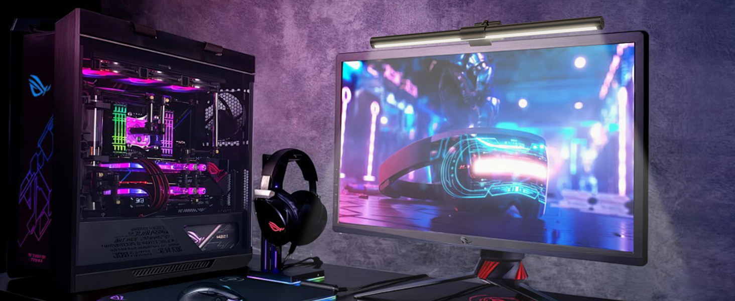 LED лампа для монітора з USB, сенсорне керування, захист від синього світла, регулювання яскравості та кольорової температури