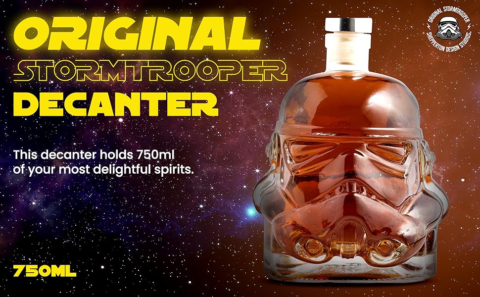 Набір для віскі Stormtrooper: декантир 750 мл та 2 келихи 300 мл, для віскі, бурбону, скотчу та джину, Thumbs Up!