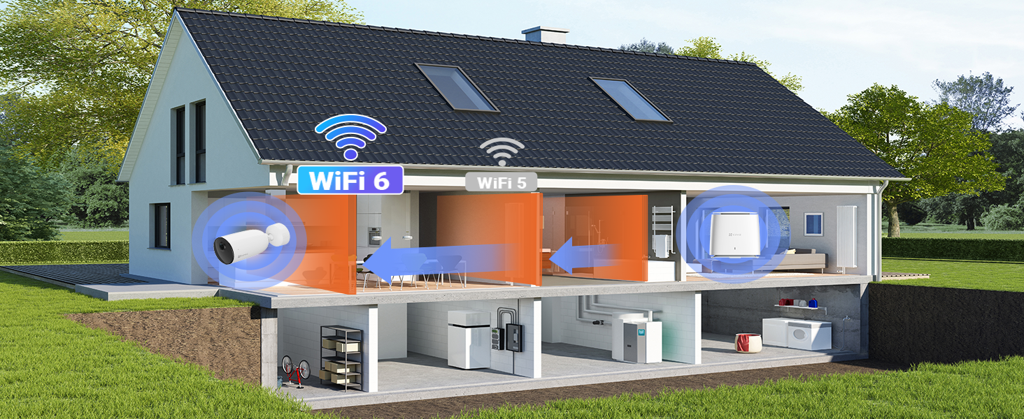 EZVIZ Зовнішня Wi-Fi камера 2K CB3 з акумулятором: бездротова, з нічною зйомкою, розпізнаванням людей/авто, сиреною, прожектором та двостороннім аудіо