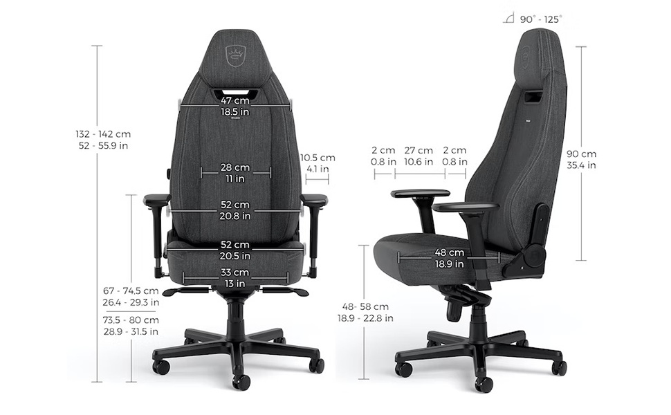 Крісла Legend TX Gaming Chair Anthracite - 150 кг - 4D Підлокітники - Текстиль Антрацит