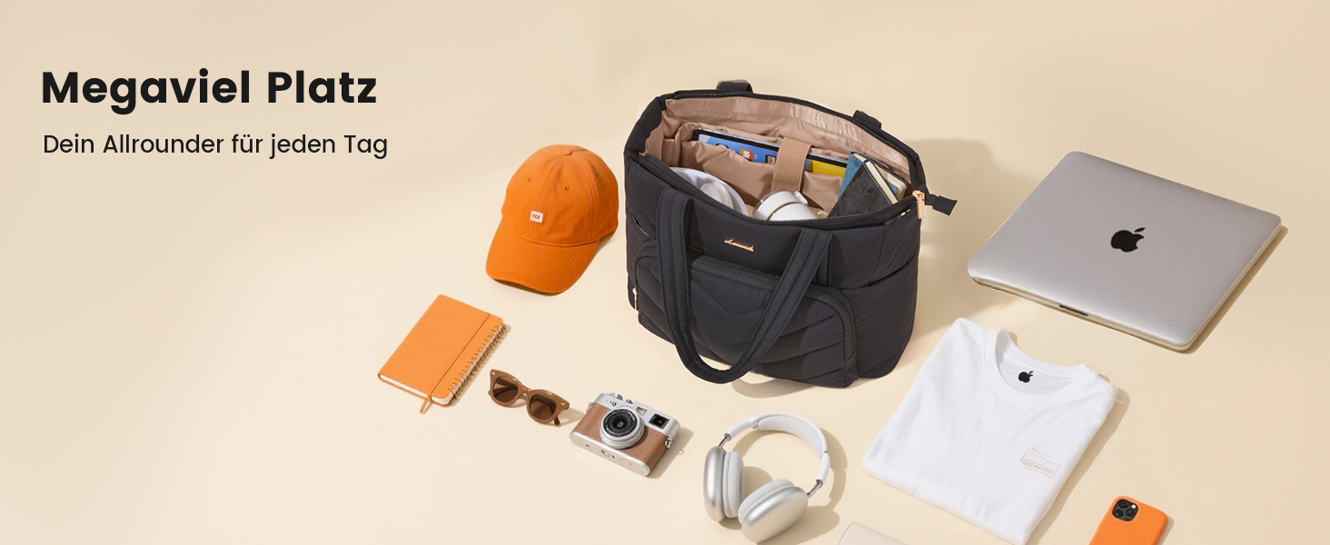 LOVEVOOK Сумка-шопер для жінок, велика, легка, торбинка-шопер, 15.6