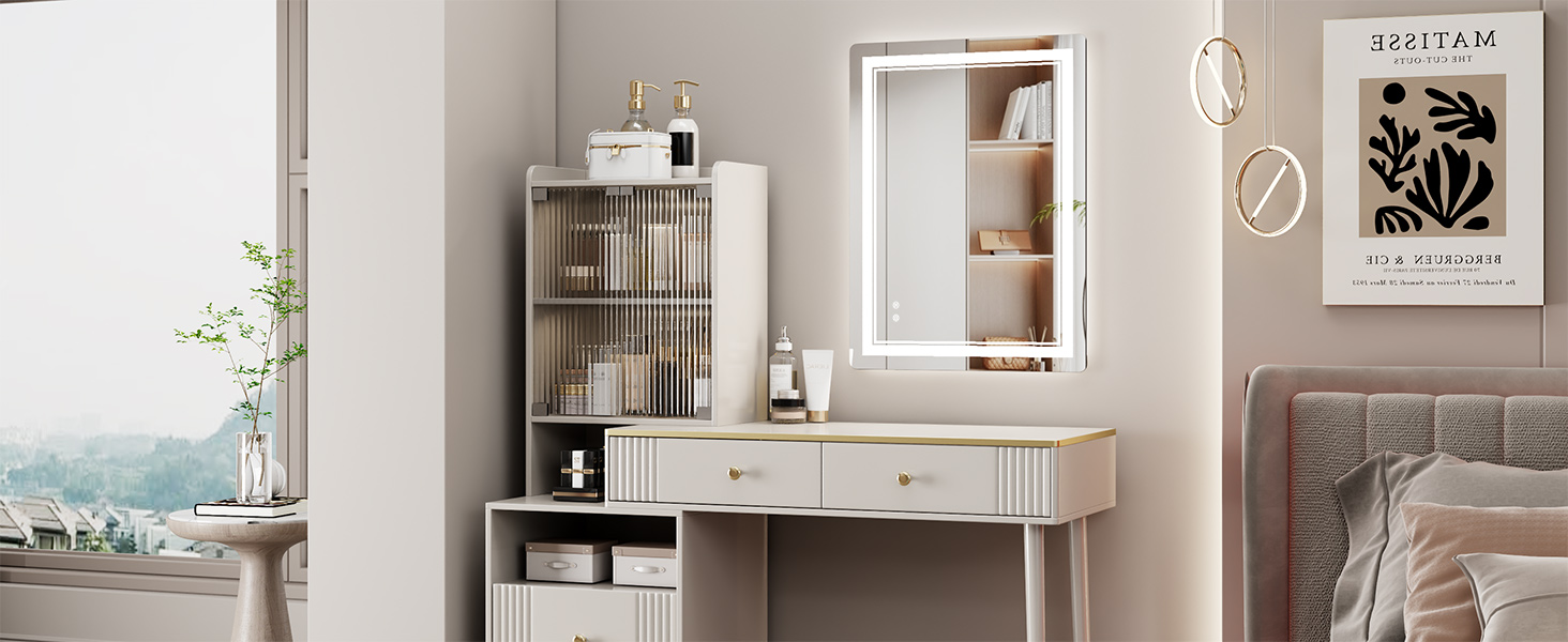 Дзеркало для ванної кімнати зі світлодіодним підсвічуванням 70x50 см, LED Smart дзеркало, антизапар, 3 кольори, регулювання яскравості, горизонтальне/вертикальне кріплення