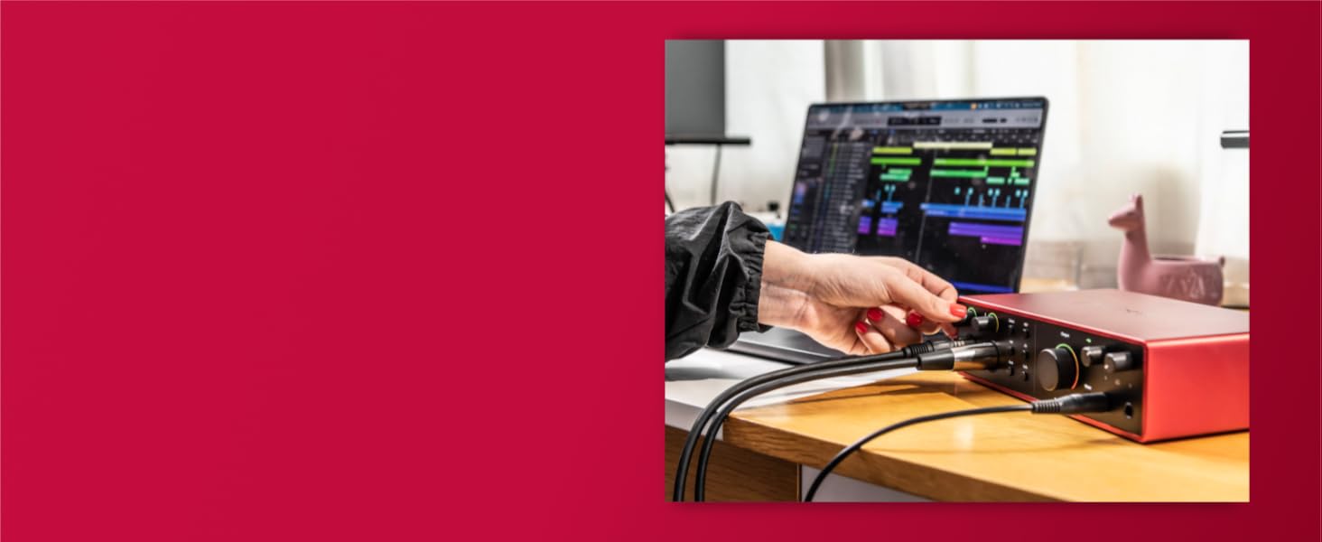 Focusrite Scarlett 4i4 4-го покоління USB Аудіоінтерфейс для гітаристів, вокалістів та музикантів (16 входів/16 виходів) - HiFi студійна якість