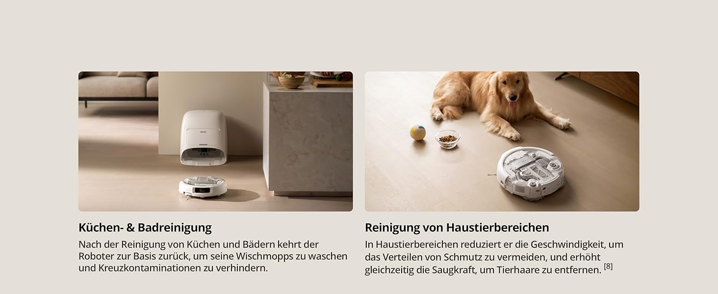 Робот-пилосос DJI ROMO S з функцією миття підлоги, 25 000 Па потужність всмоктування, розпізнавання перешкод рівня дрона, два робочі руки, 200 днів без обслуговування, автоматичне очищення та сушіння моп-насадки (DJI ROMO A (версія з баком для води))