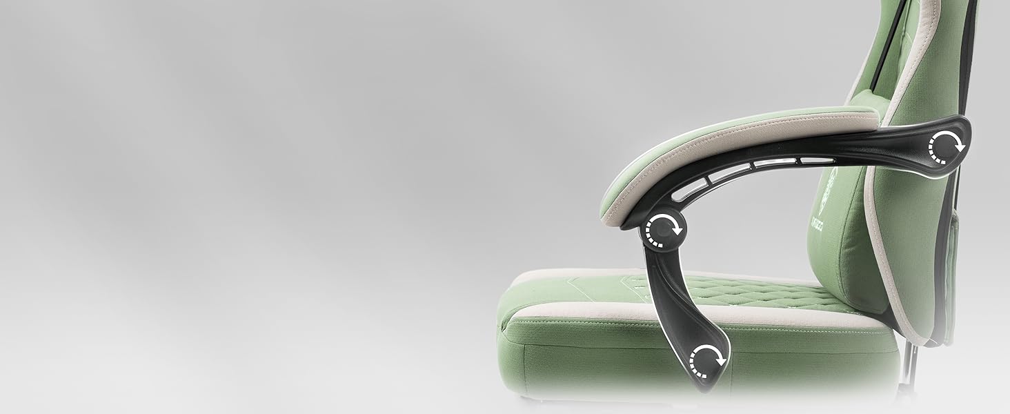 Ігровий крісло Dowinx з гелевою подушкою та кишеньковим пружинним матрацом, ергономічний офісний стіл з підставкою для ніг, масажний ігровий крісло Gamer Chair для дорослих, висувна підставка для ніг (зелений, висувна підставка для ніг)