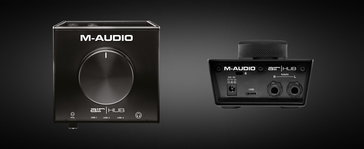 M-Audio Air 192|6 USB аудіоінтерфейс для запису: 2 XLR/Line входи, програмне забезпечення AIR Hub (Чорний)