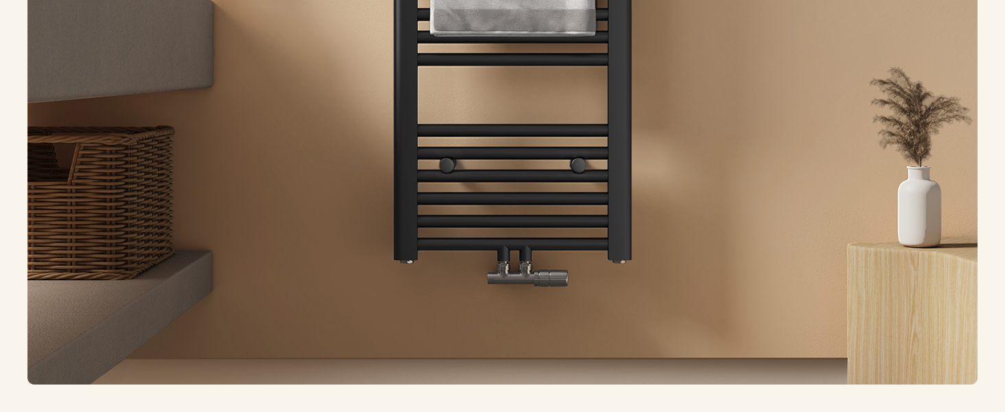 Електричний рушникосушар EMKE 1000x400 мм, антрацит, 356W