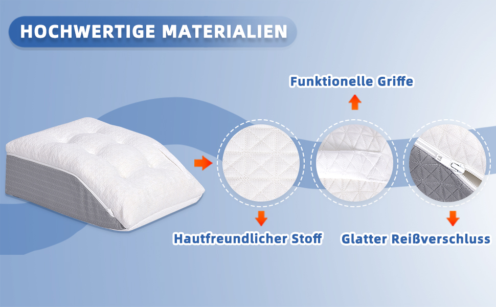 Подушка для підняття ніг HAVARGO з піною з пам'яті, для зняття навантаження, знімний чохол, двошарова подушка для підняття ніг