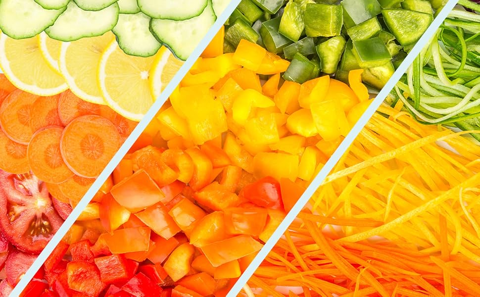 Многофункціональний овочевий слайсер-мандоліна 7-в-1 (білий) - для овочів, фруктів, сиру, цибулі, картоплі, огірків